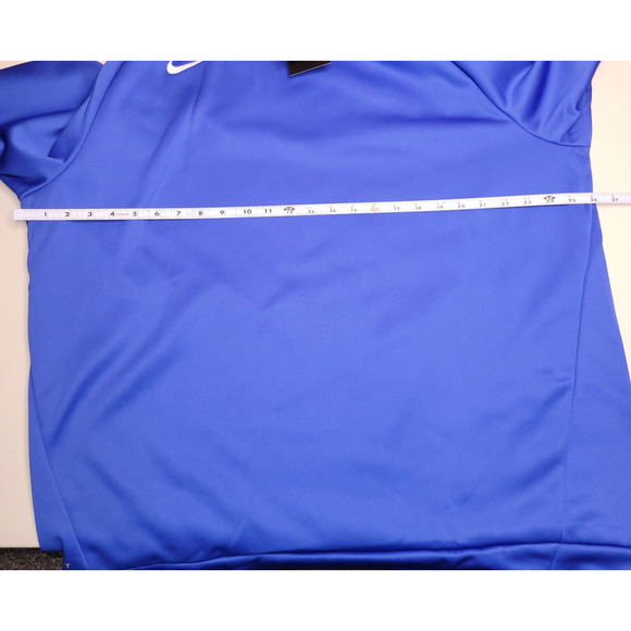 Nike Therma Training Crew Sweatshirt Pullover Thick 2XL Blue Long Logo Dri Fit - Picture 9 of 12